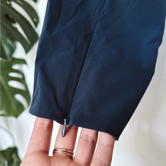 Diane Von Furstenberg Anabelle Poplin Trouser Pant Steel Blue - Size 6 - Picture 2 of 14